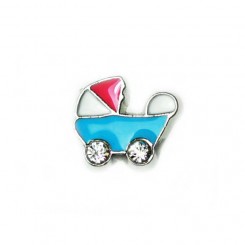 Blue Pram with Pink Top